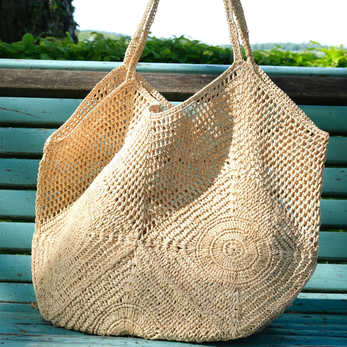 Crocheted Raffia Tote Bag - CABAS ASY – Bagatelle