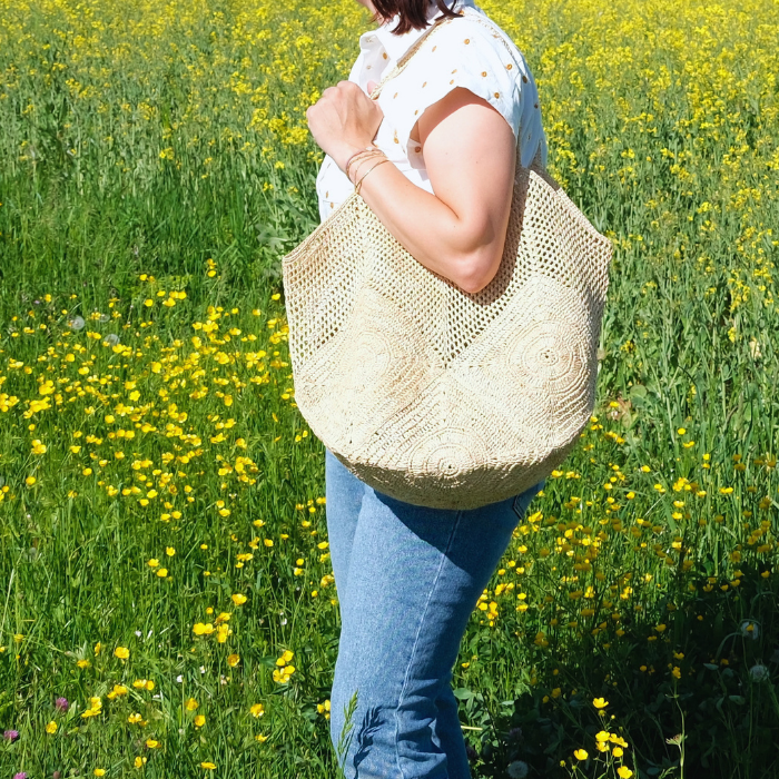 Crocheted Raffia Tote Bag - CABAS ASY – Bagatelle