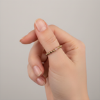 Elastic Beaded Ring -  Stretch Focal Stackable - Gold Ring 3mm – Natasas Accessoires