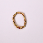 Elastic Beaded Ring -  Stretch Focal Stackable - Gold Ring 3mm – Natasas Accessoires