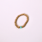 Elastic Beaded Ring -  Stretch Focal Stackable - Gold Ring 3mm – Natasas Accessoires