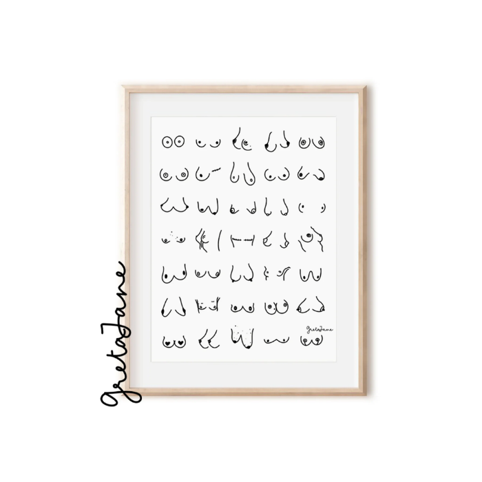 Art Print – The The Boobs & The Butts – Greta Jane Paper Co