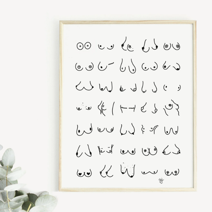 Art Print – The The Boobs & The Butts – Greta Jane Paper Co