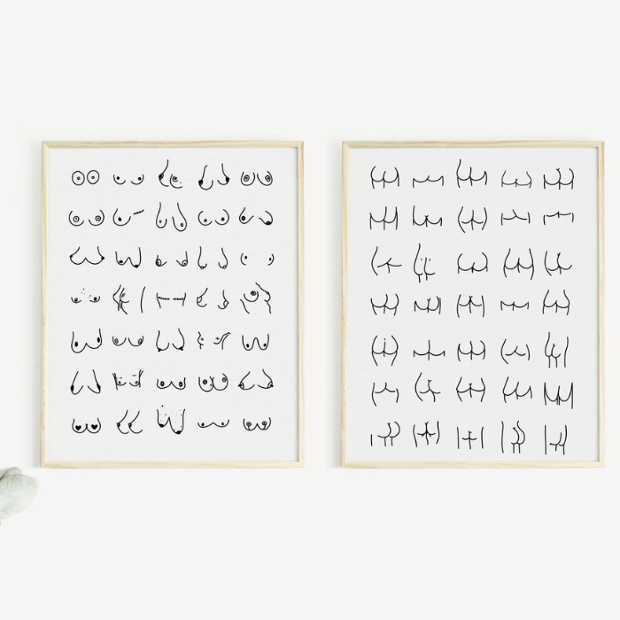 Art Print – The The Boobs & The Butts – Greta Jane Paper Co