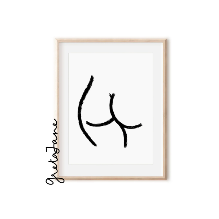 Art Print – The Lone Boobs & Butts – Greta Jane Paper Co