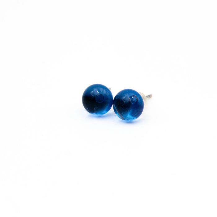 Pebbles Glass Stud Earring - Diatomée Verre
