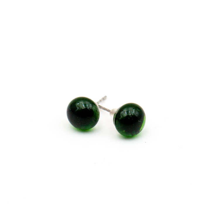 Pebbles Glass Stud Earring - Diatomée Verre