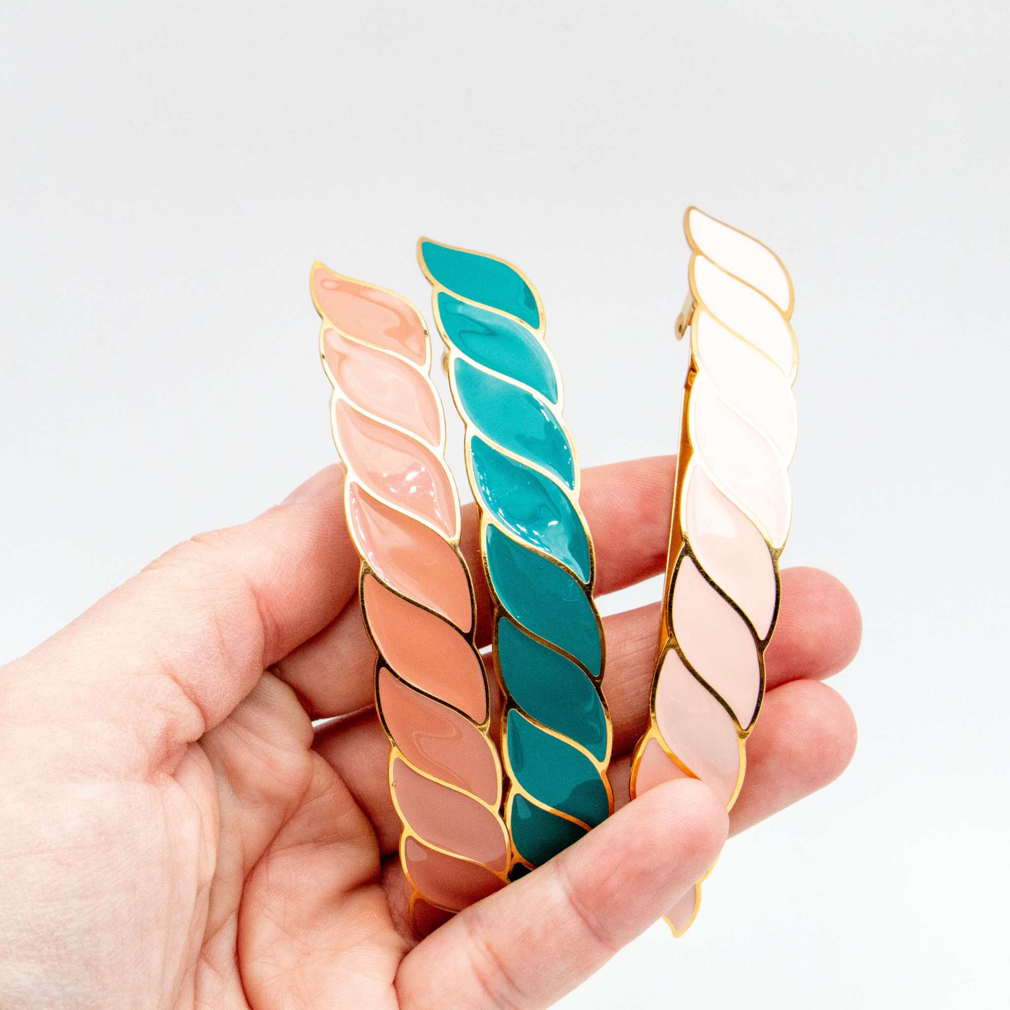 Gaelle Geometric Hair Barrette - Gypso – 24k Gold Plated - Gypso