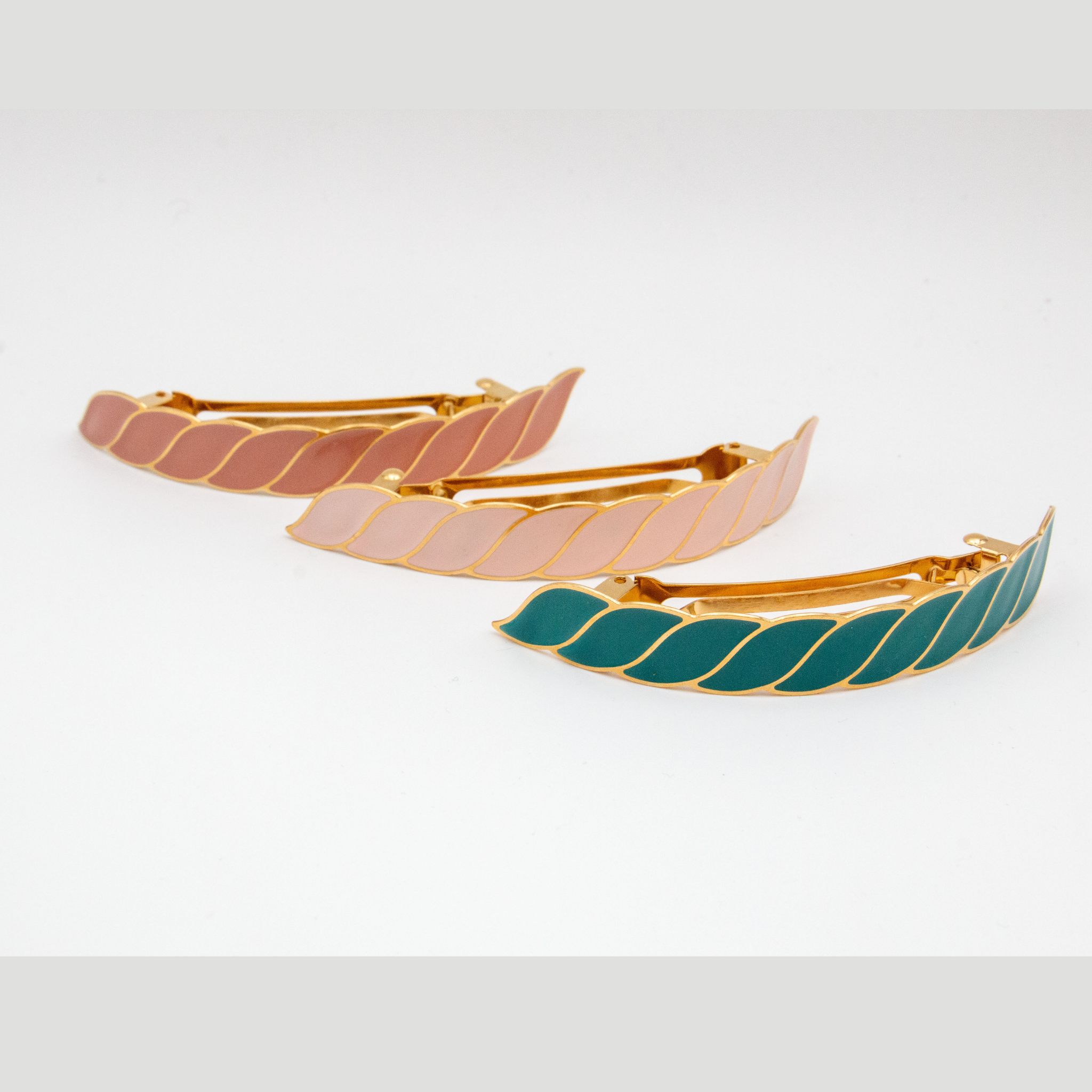 Gaelle Geometric Hair Barrette - Gypso – 24k Gold Plated - Gypso