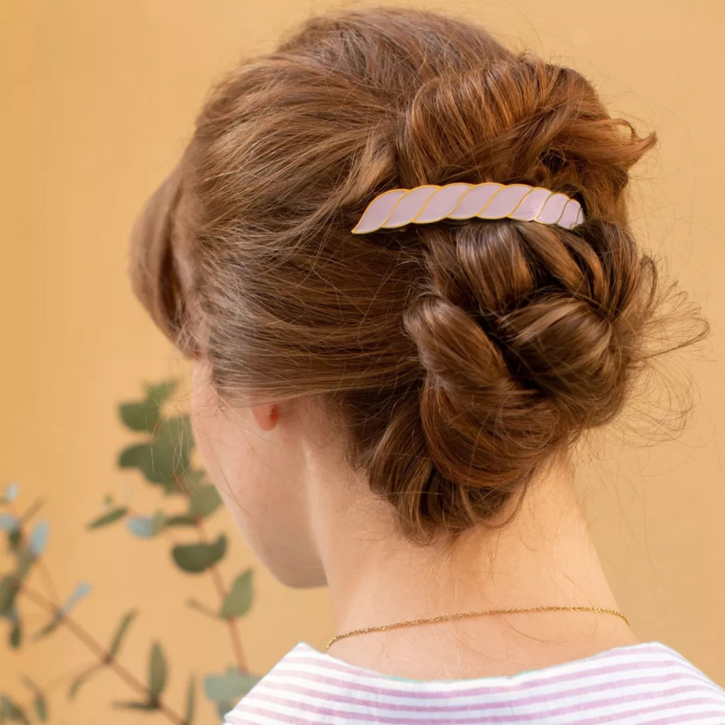 Gaelle Geometric Hair Barrette - Gypso – 24k Gold Plated - Gypso