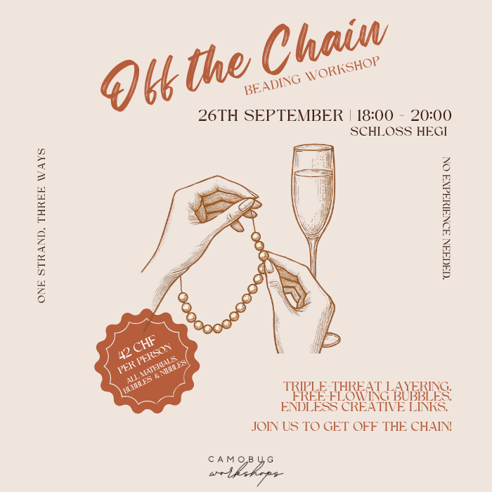 26.09.2026 - Off the Chain 3 in 1 Crafting Event - Adults  - Schloss Hegi 18:00 - 20:00 - Camobug